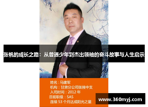 张帆的成长之路：从普通少年到杰出领袖的奋斗故事与人生启示